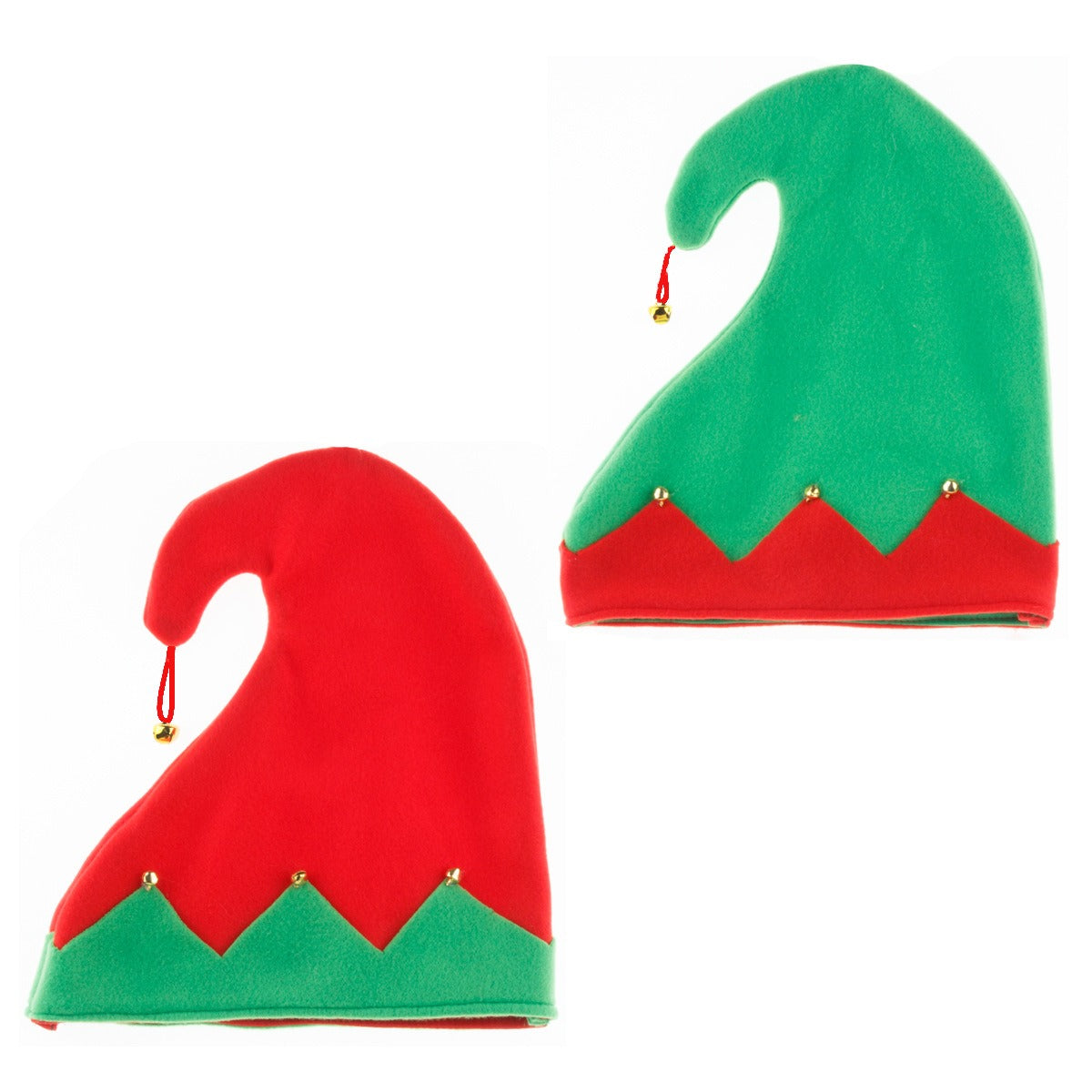 New Christmas elf hat Christmas elf style hat red green hat velvet bell holiday party