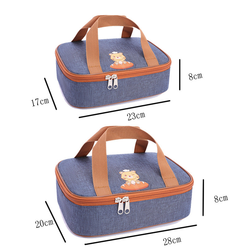 Cartoon Portable Cold Insulation Bag Aluminum Foil Thickened Student Lunch Box Bag Camping Lunch Bag