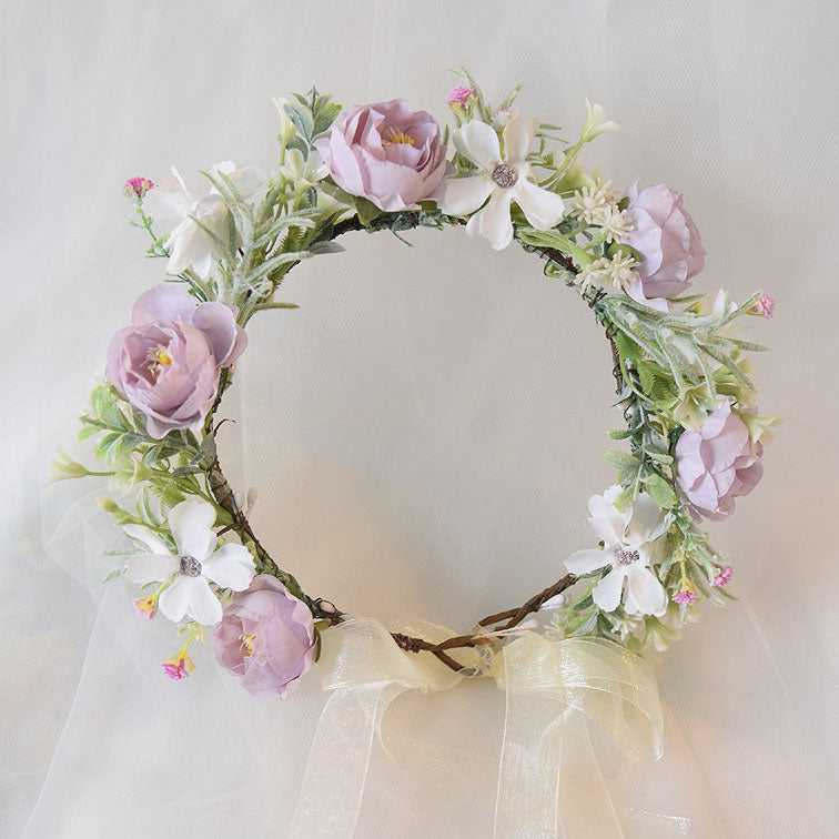 Mori Flower Bridal headdress garland modeling headdress photo wedding dress hair accessories Bridesmaid accessories holiday head