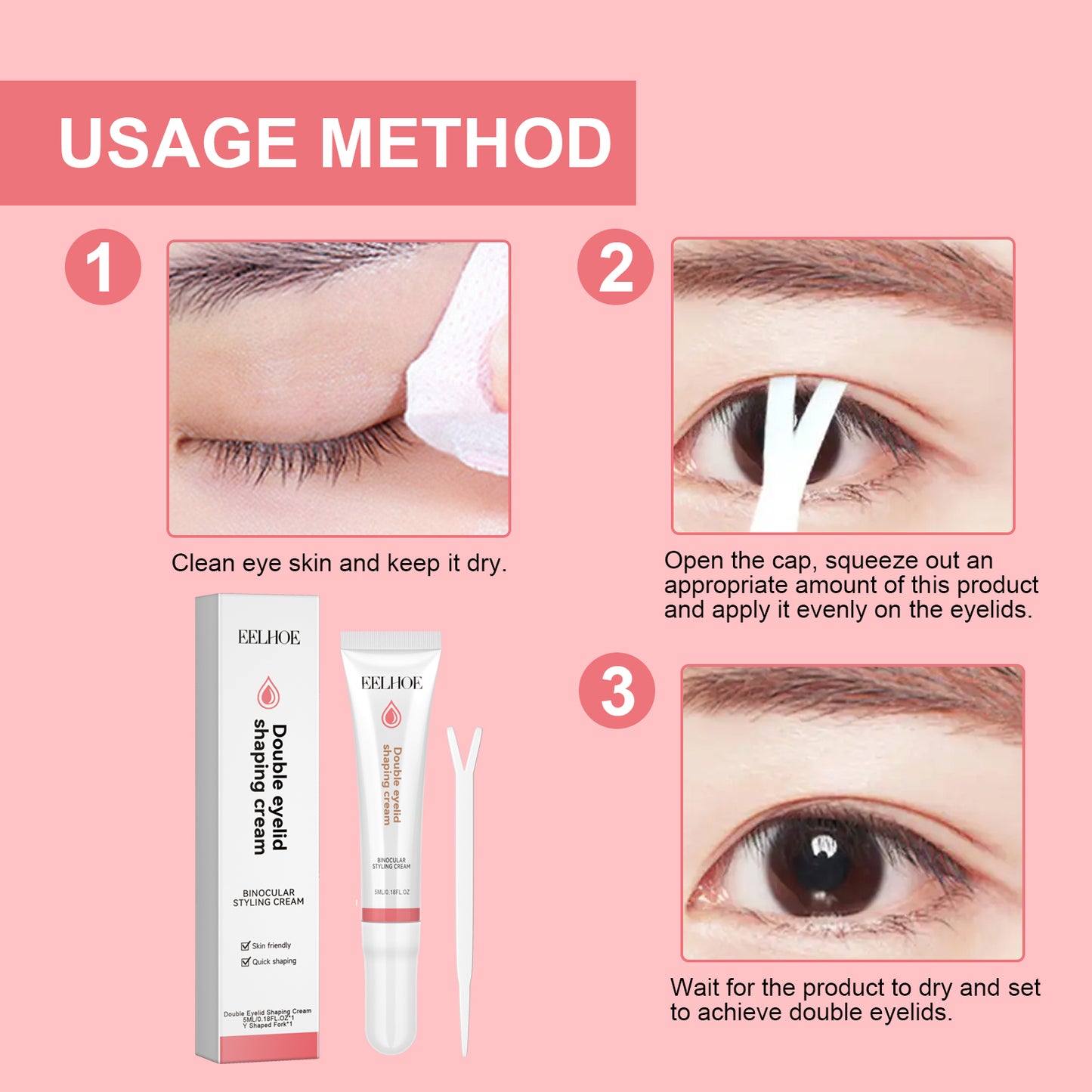 Double Eyelid Styling Cream Natural Invisible Invisible Permanent Double Magnification Eye Beauty Styling Cream