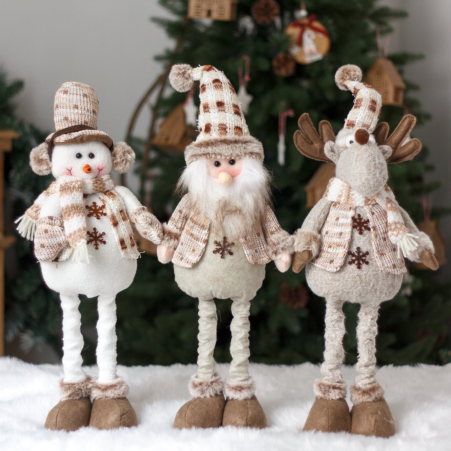 Christmas Decorations Snowman Stretch Doll Elk Doll Festival Window Scene Decoration Ornament