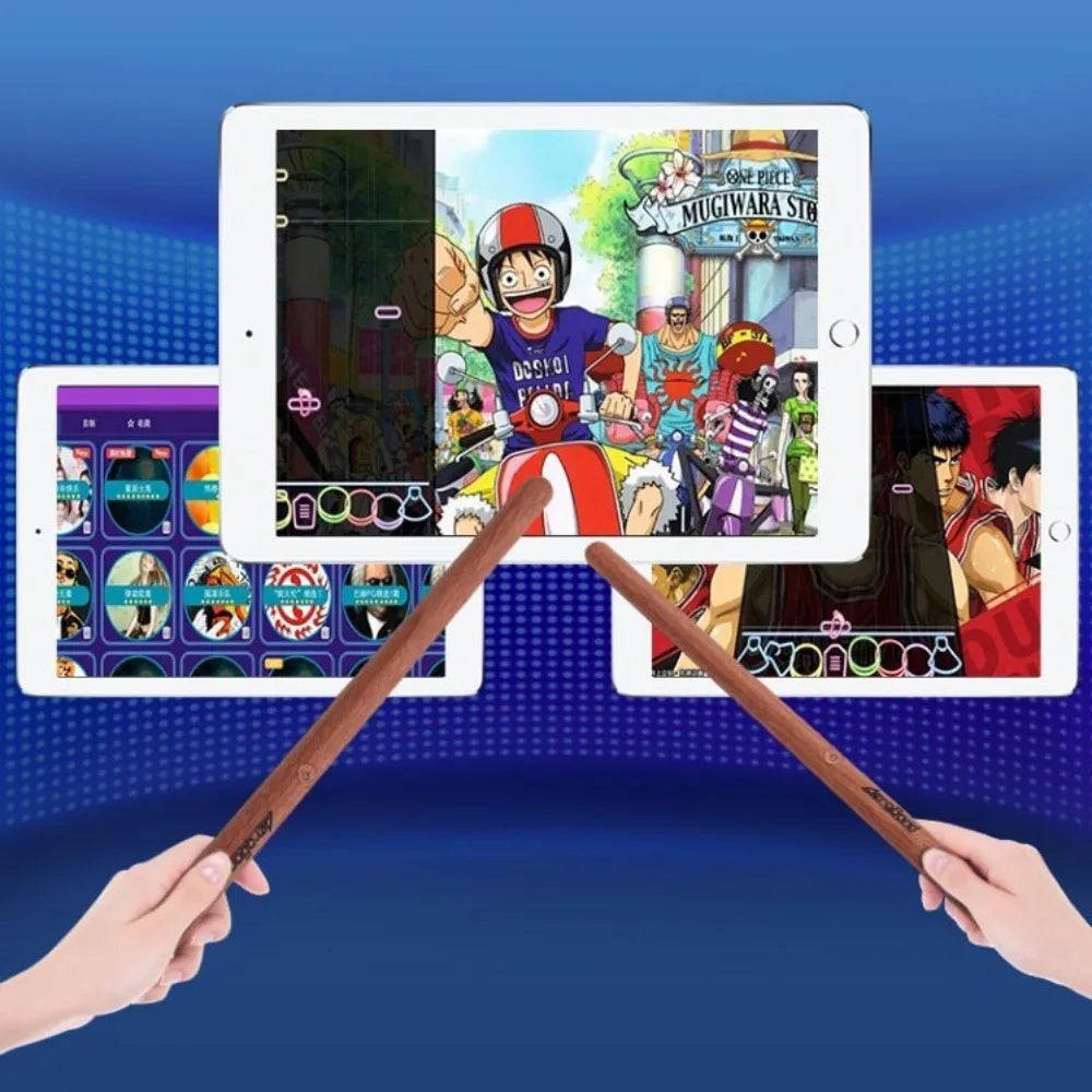 Aeroband portable intelligent virtual AR toy with tactile air drum support