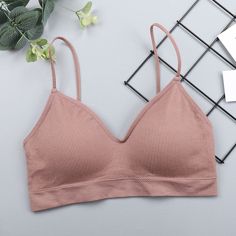Elastic Gathering Bralette Push Up Bra Summer Anti-light Korean Style Wild Bra Tube Top Sexy No Rims Bra