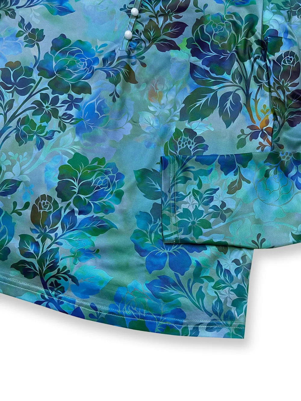 Women's digital printed V-neck long sleeved T-shirt for spring and autumn