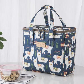 New Lunch Box Picnic Insulation Bag Large Portable Waterproof Ice Bag Portable Canvas Lunch Bag Cartoon Bento Bag