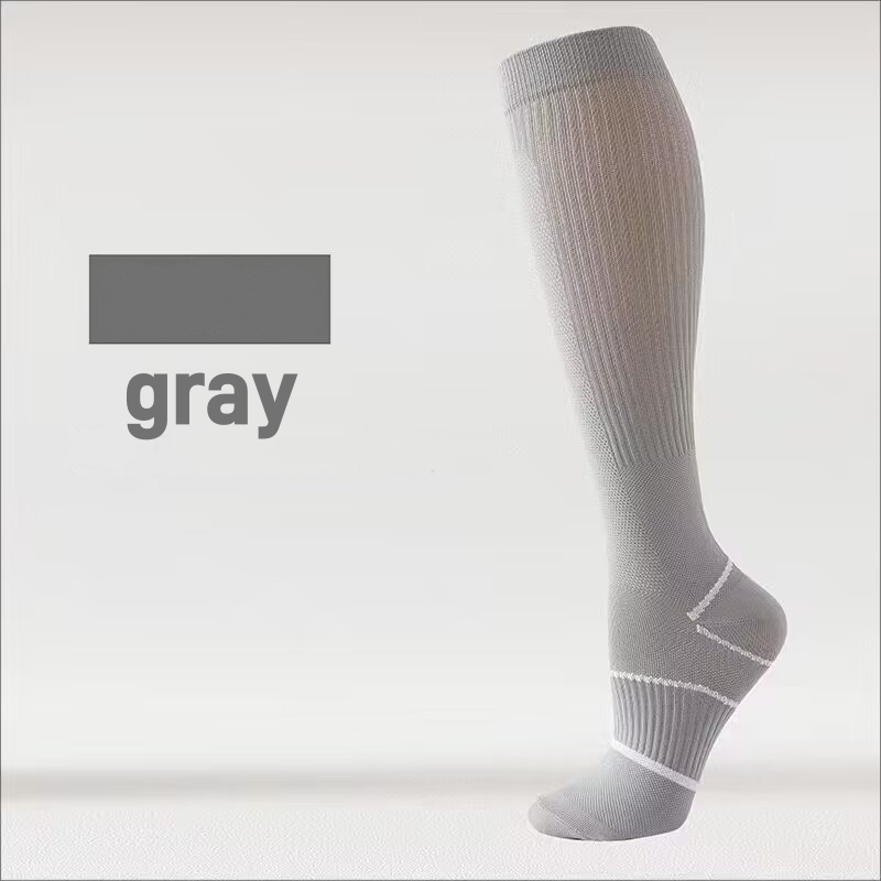 Pressure socks calf socks women's socks solid color thin mesh sweat absorbing breathable odor proof compression socks