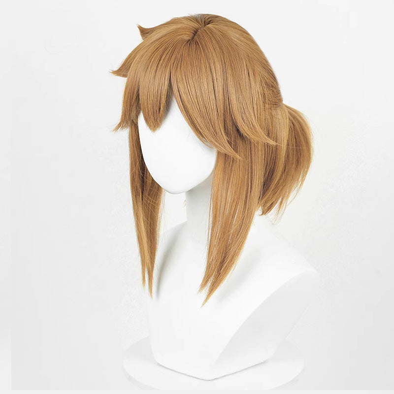 Mufei Zelda Princess cosplay in the wilderness, Link cosplay, wig styling, wig