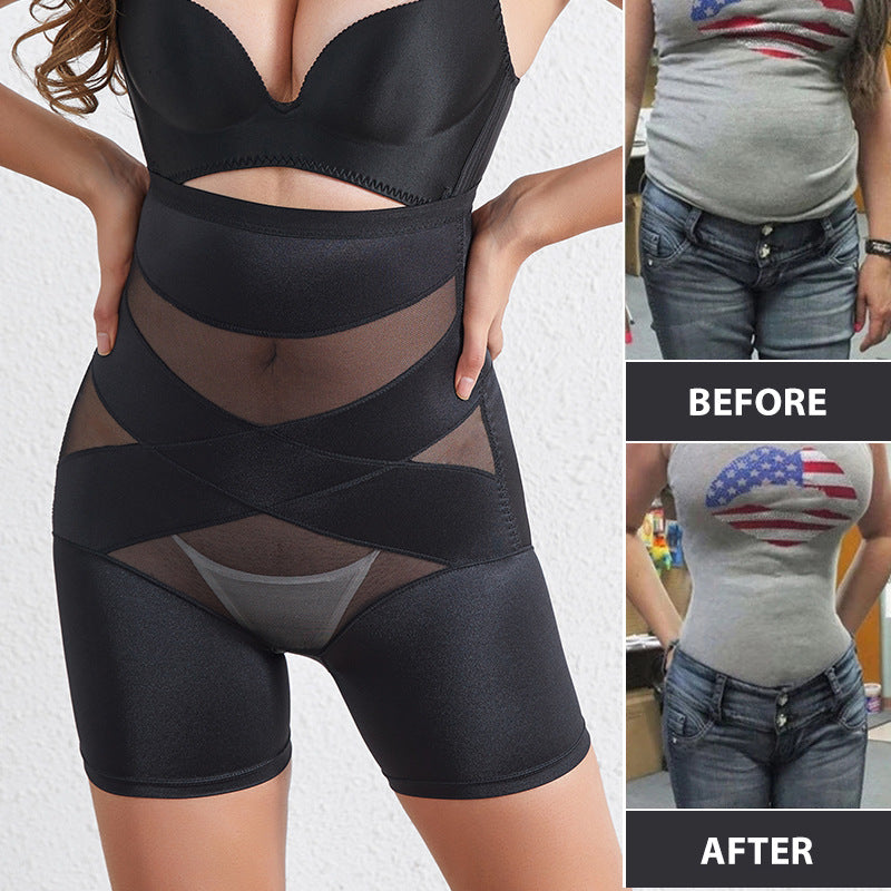 Abdominal Pants Women's High Waist And Hip Shaping Postpartum Belly Reduction Tight-Fitting Seamless Large Size Boxer Waist Shaping Underwear