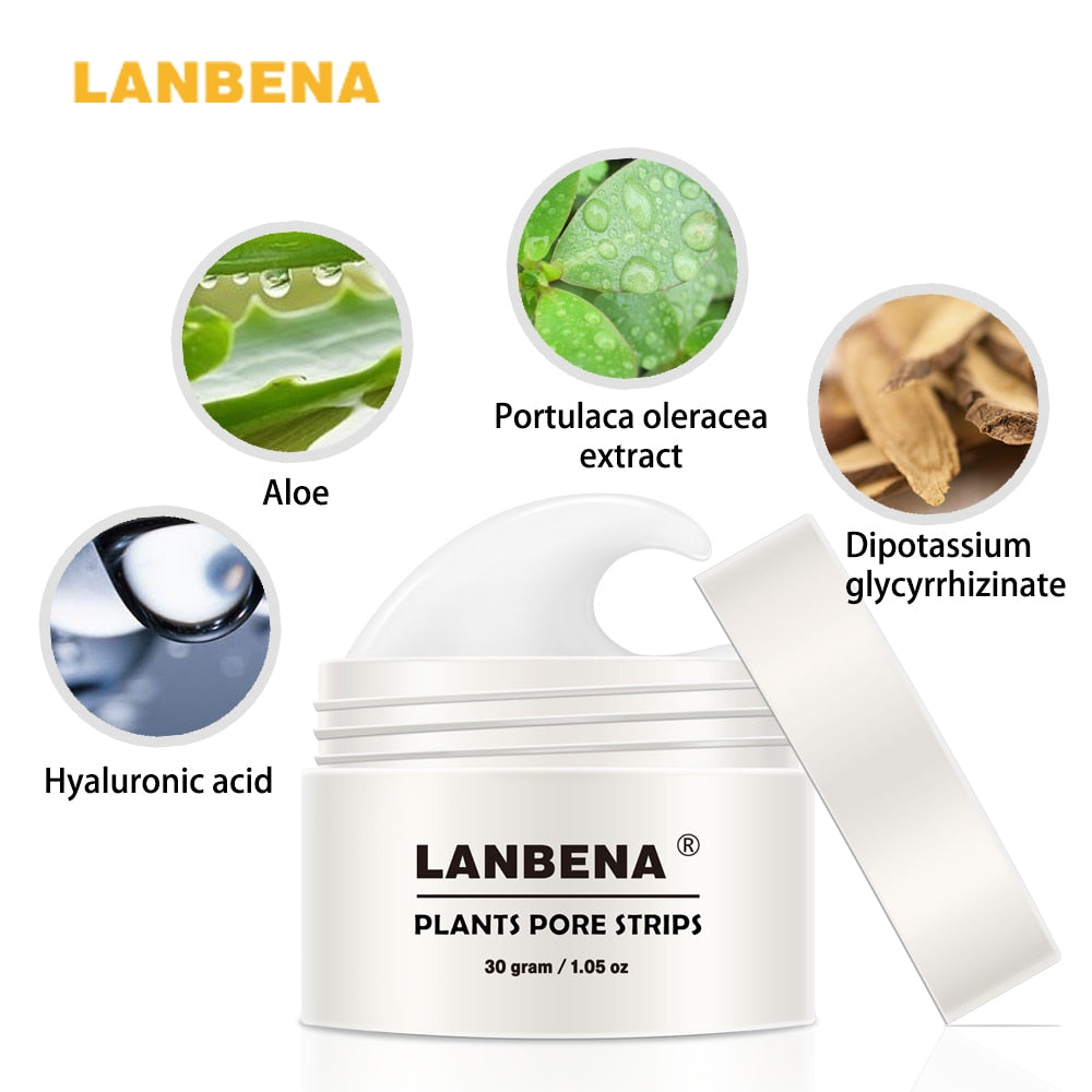LANBENA Blackhead Remover Nose Mask Pore Strip Black Mask Peeling Acne Treatment Black Deep Cleansing Skin Care