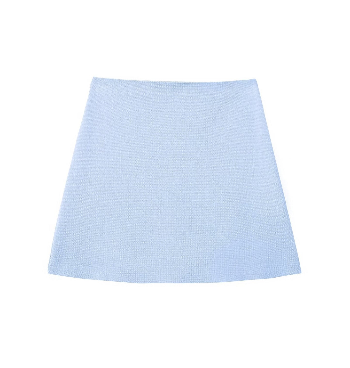 Minimally knitted slim fit jacket mini skirt