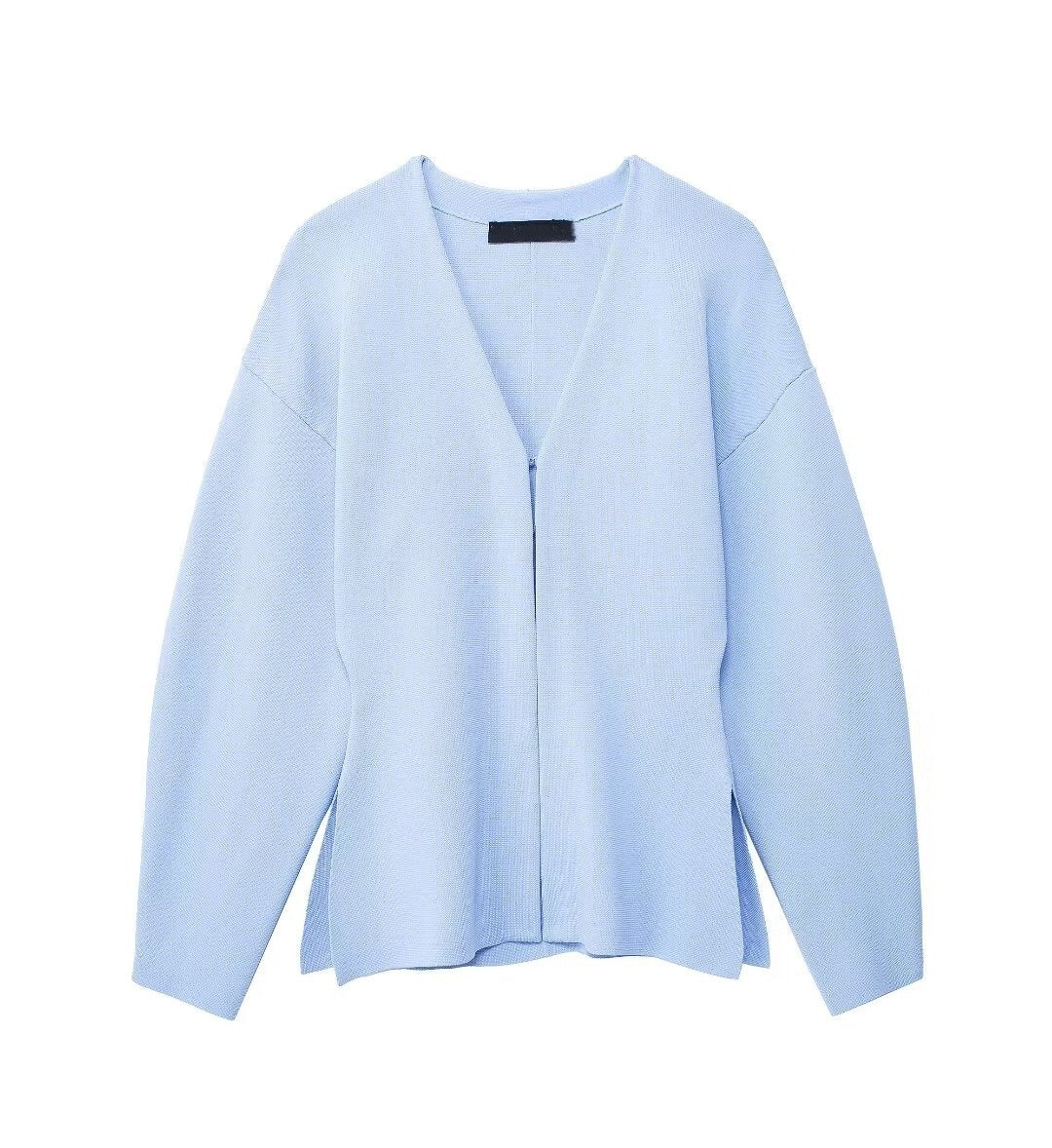 Minimally knitted slim fit jacket mini skirt