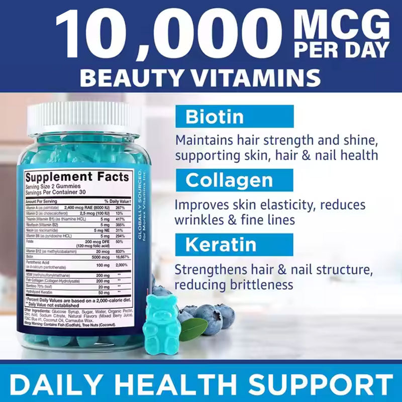 Biotin hair gummies collagen gummies