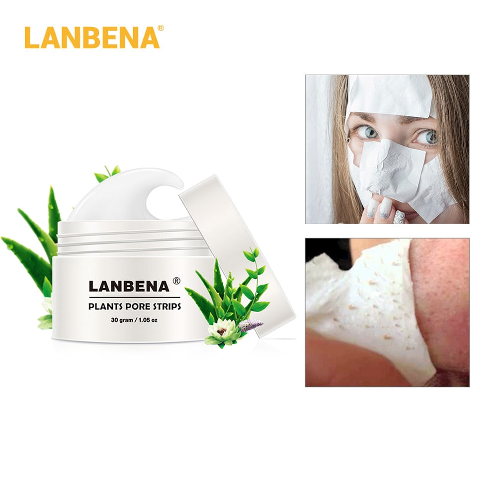 LANBENA Blackhead Remover Nose Mask Pore Strip Black Mask Peeling Acne Treatment Black Deep Cleansing Skin Care