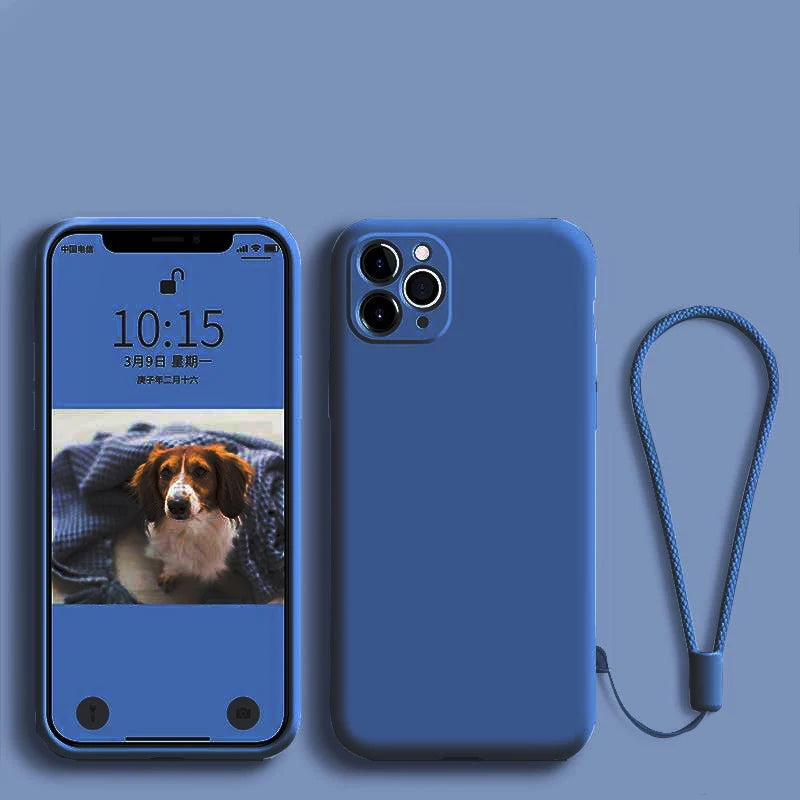 Liquid Silicone Case For Huawei  P40 P30 P20 Lite Pro Full protector Camera Case For Huawei Mate 20 30 Lite Pro Cover with Strap.