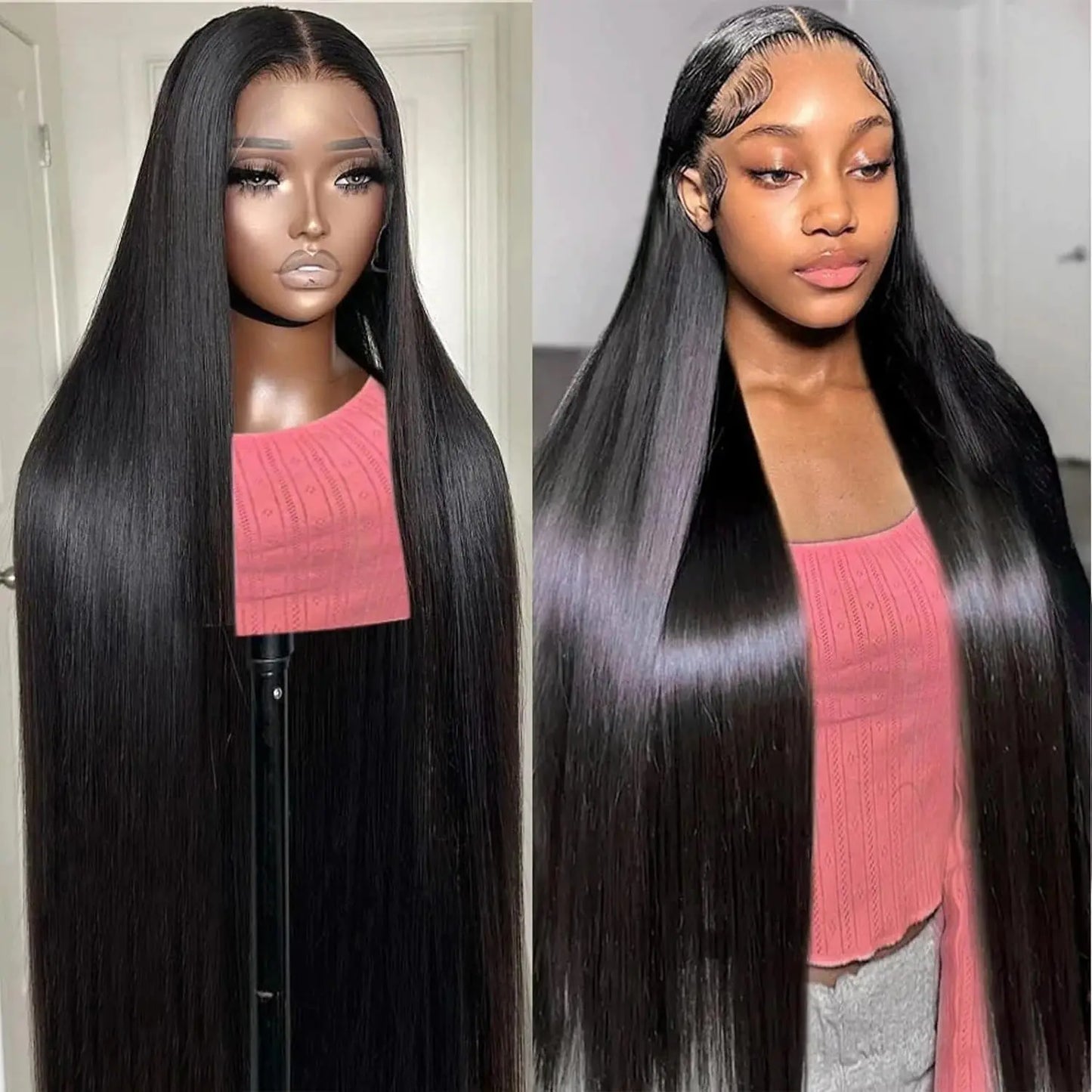 DULOVE 250 Density Lace Front Wigs Human Hair 13x4 HD Transparent Lace Frontal Glueless Wigs Human Hair Preplucked with Baby Hair Natural Color (250 density wigs human hair 26 inch)