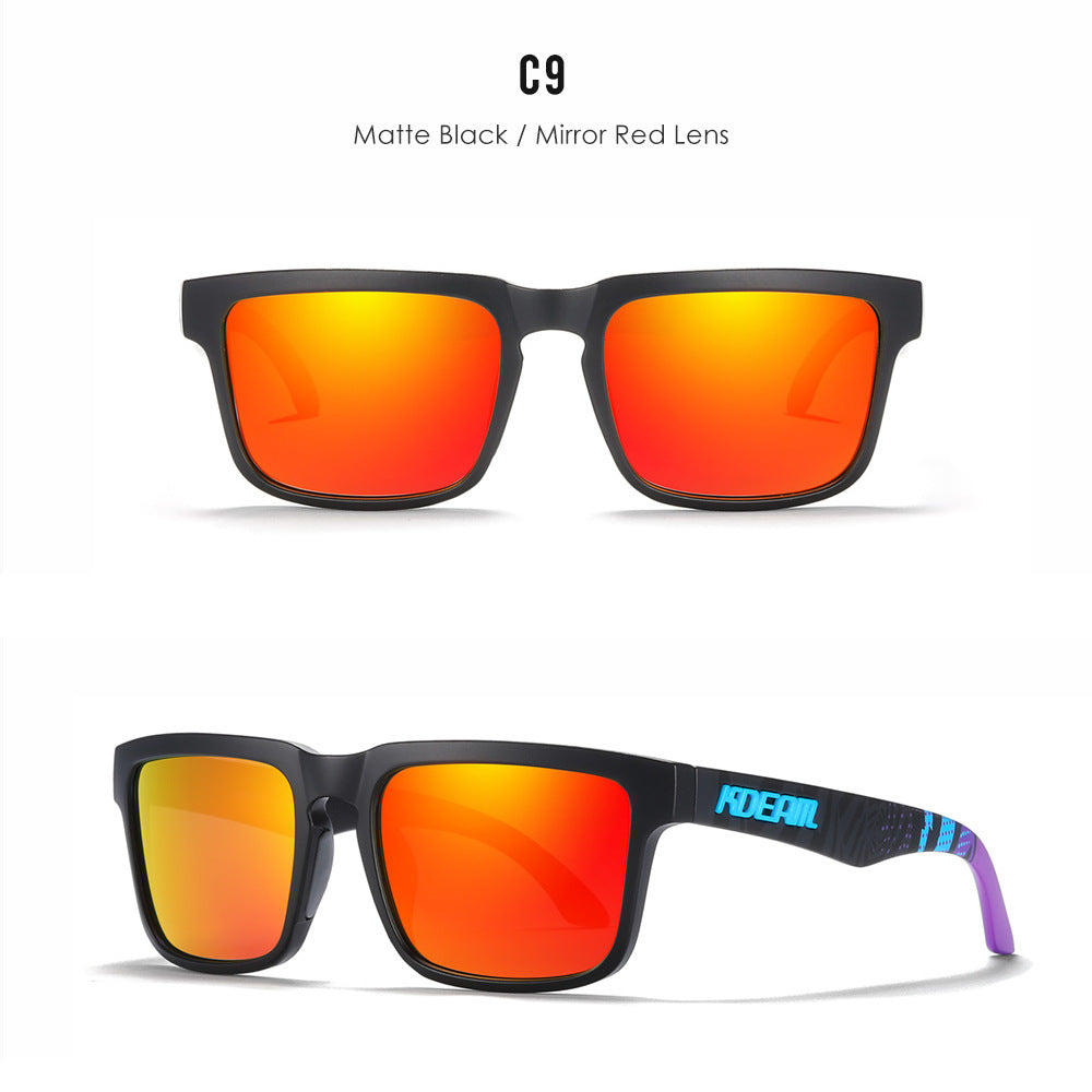 Classic polarized sunglasses for men and women ultra light driving glasses colorful real film sunglasses