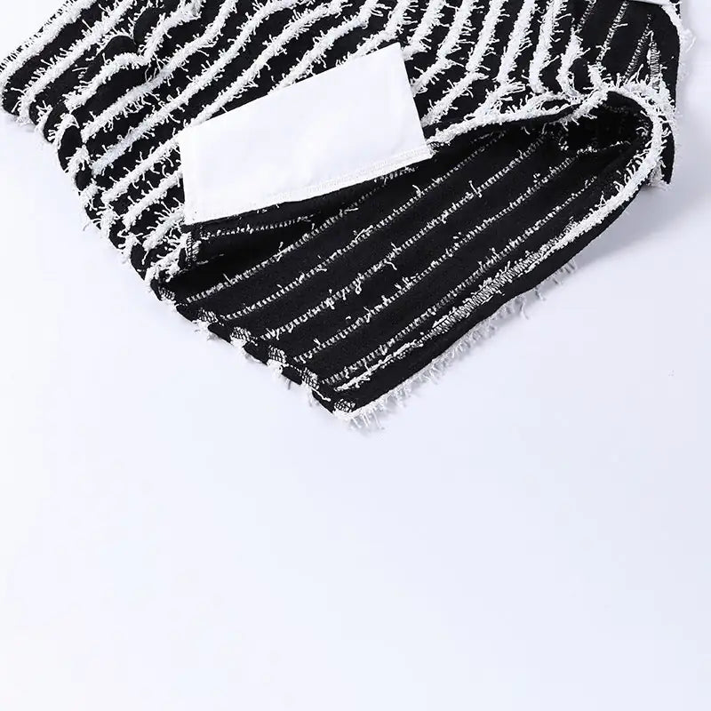 Not So Black And White Knitted Shorts