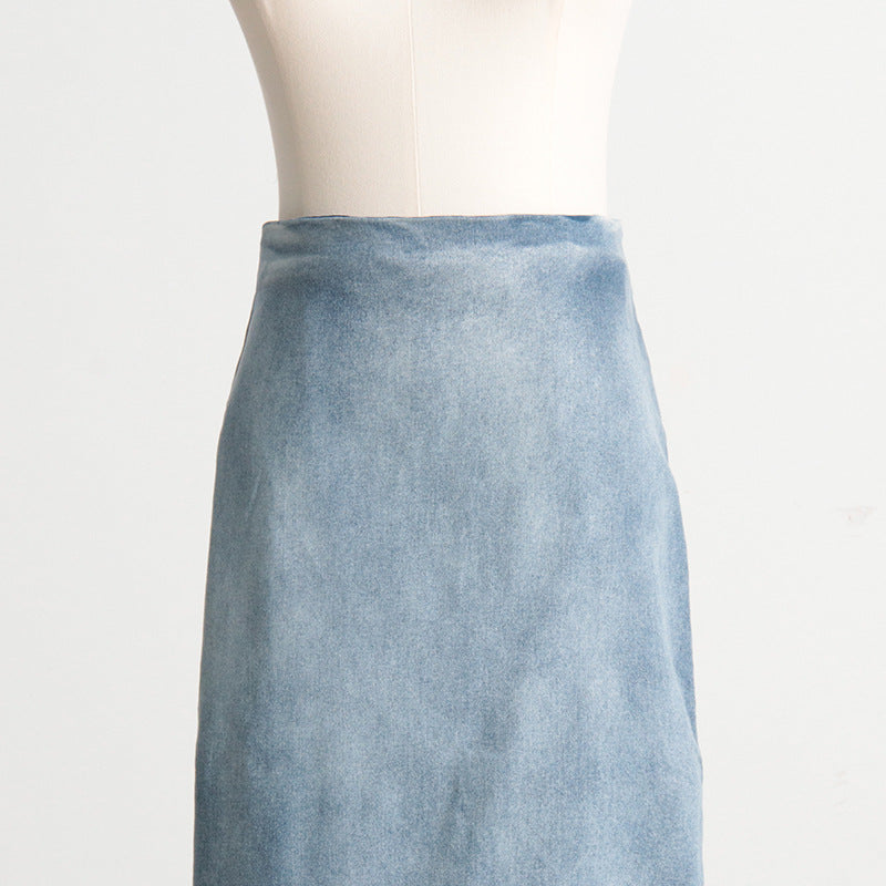 New Fashion High Waist Bag Hip Split Long Dress for Women