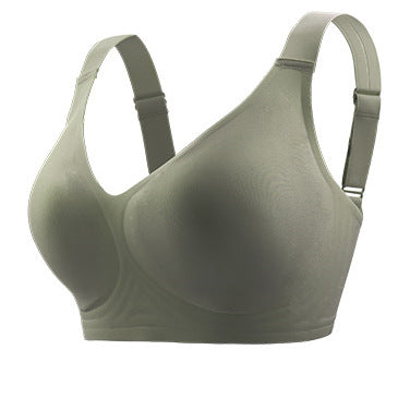 Underwear women's deep V-neck big chest display small anti sagging collection accessory without steel ring gathering bra