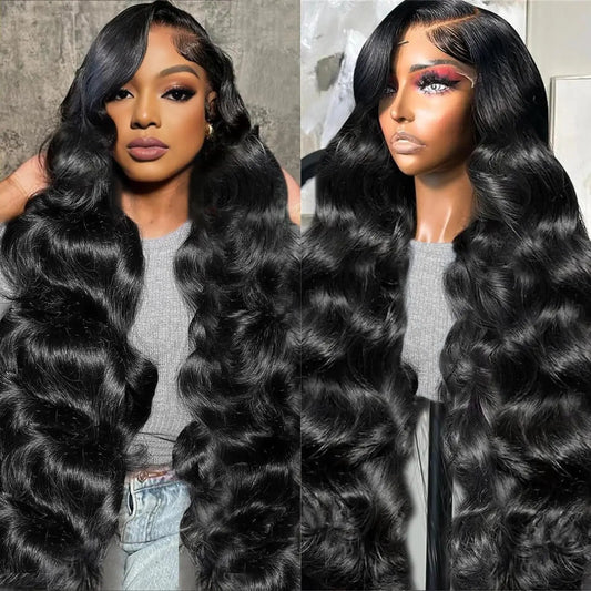 mogge 26 Inch Body Wave Lace Front Wigs Human Hair Pre Plucked 13X4 HD Lace Frontal Wigs Human Hair 180% Density Human Hair Lace Front Wigs for Women Body Wave Glueless Wigs Human Hair with Baby Hair