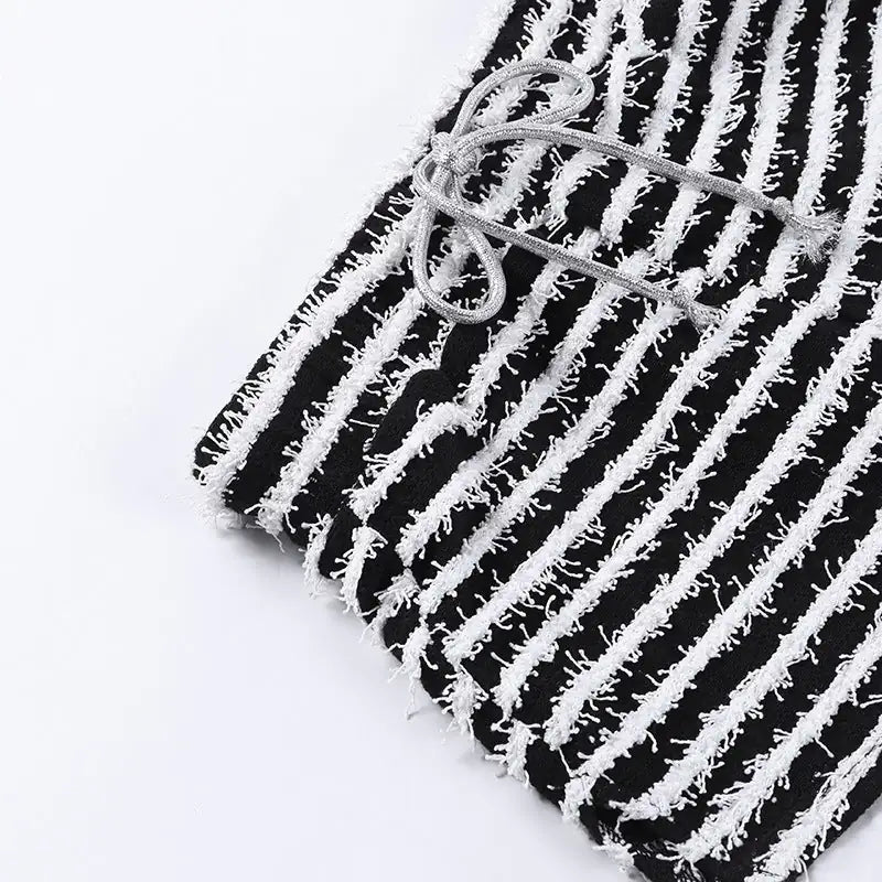 Not So Black And White Knitted Shorts