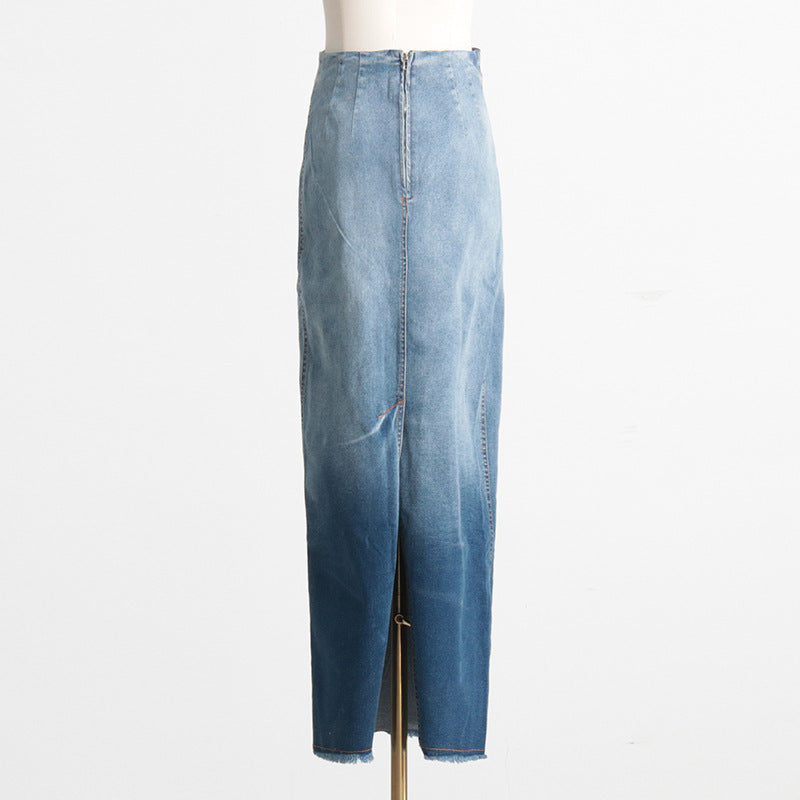 New Fashion High Waist Bag Hip Split Long Dress for Women
