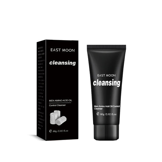 Men's Amino Acid Oil Control Face Wash, Deep Clean Acne Print Delicate Pores Whitening Brightening Skin