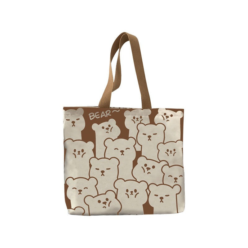 Canvas Bag Women's Large Capacity Handbag Original Bag College Student Shoulder Bag