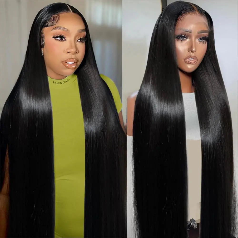 DGGDGG 250% Density HD Lace Front Wigs Human Hair 13x4 Straight Lace Front Wigs Human Hair pre plucked Bleached Knots Transparent Lace Frontal Wig for Women (250% Density Straight Wigs 22inch)