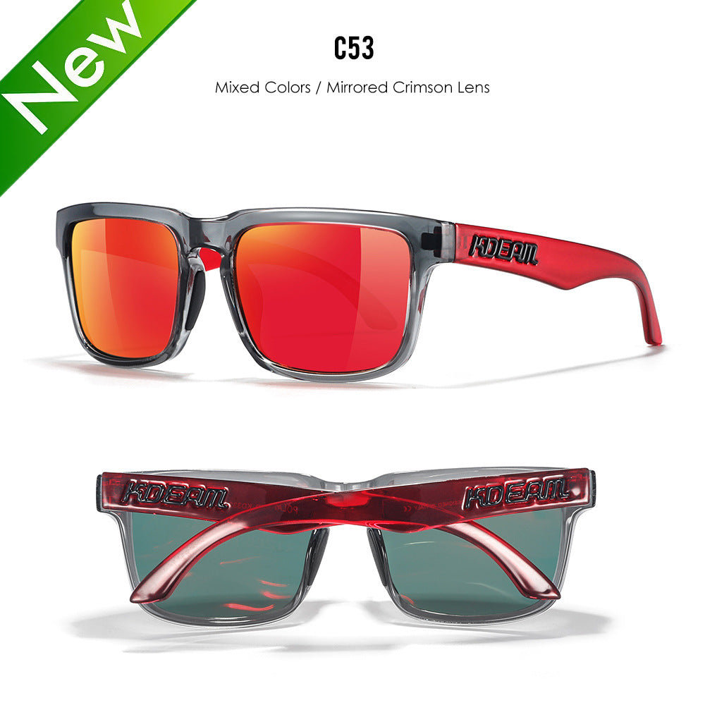 Classic polarized sunglasses for men and women ultra light driving glasses colorful real film sunglasses