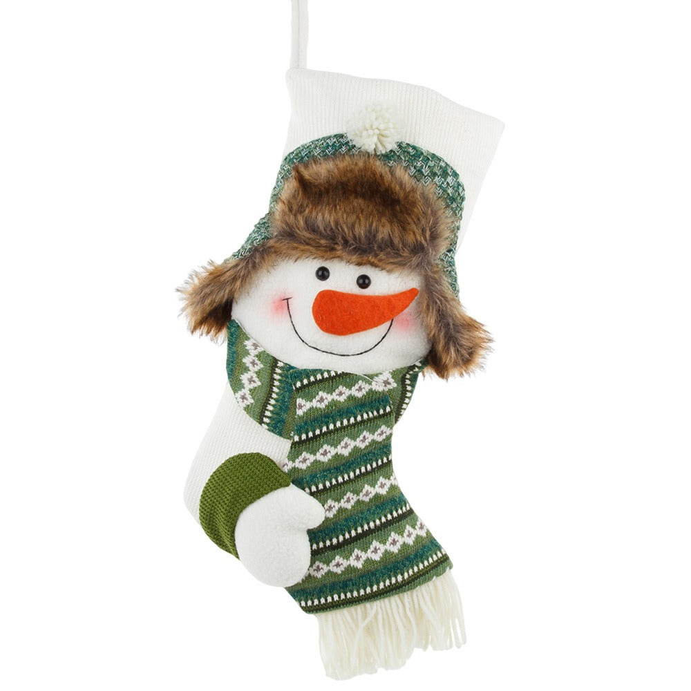 Christmas decorations candy socks gift socks Christmas socks gift bags knitted green Christmas socks