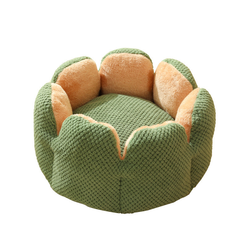 Pet Nest Cactus Petal Shaped Nest Large Space Soft And Warm Sleeping Cat And Dog Nest Mat