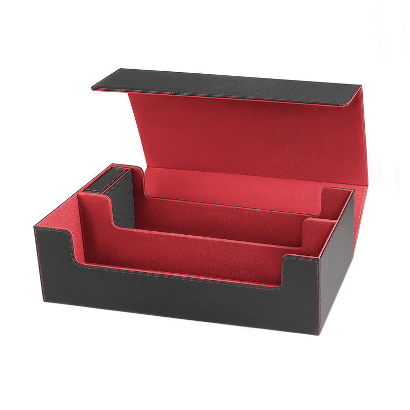 PU Leather Trading Cards Storage Box, holds 600+ cards, for Magic Game Cards, with magnetic closure and for commander decks