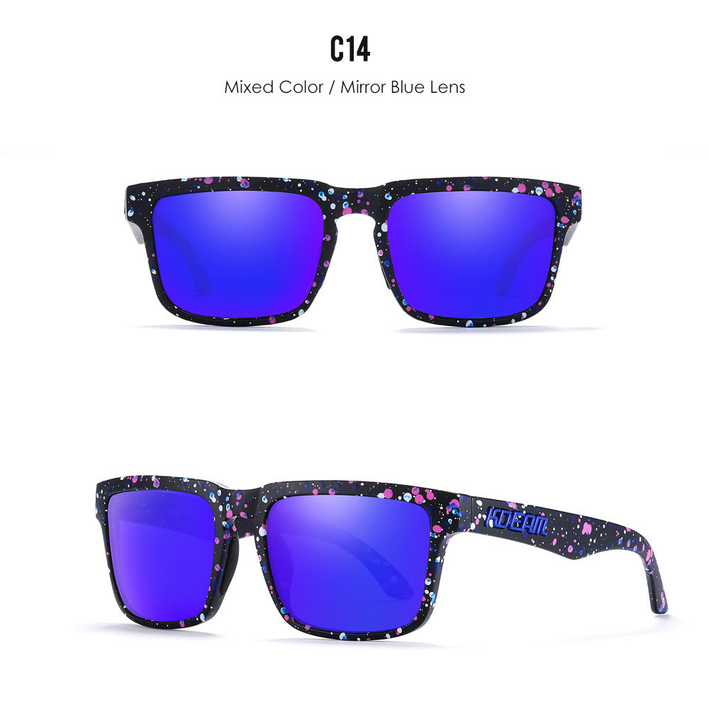Classic polarized sunglasses for men and women ultra light driving glasses colorful real film sunglasses