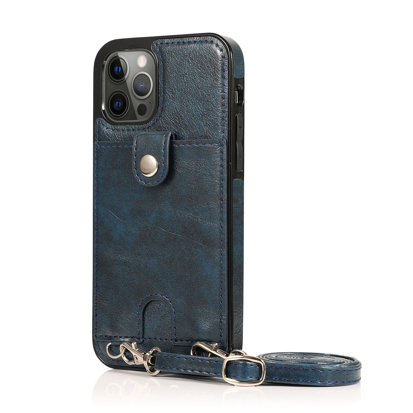 Suitable For iPhone 12promax Card Phone Leather Case Apple 13 Silicone Soft 7/8P Oblique  Phone Cover