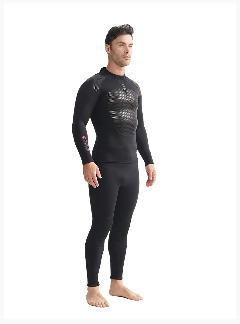 Diving suit women's long sleeved quick drying surfing suit men's long pants for cold protection