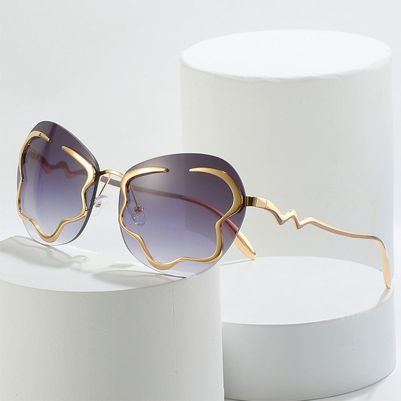 New Style Rimless Sunglasses In Spring Personalized Net Red Ins Same Cloud Sunglasses