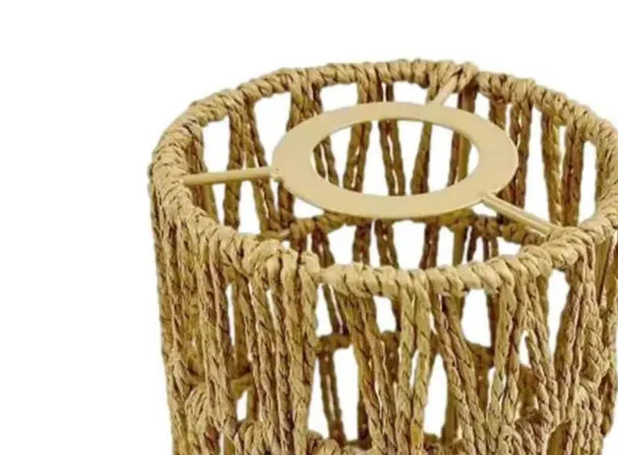 Paper rope lampshade hand woven bamboo lampshade Bohemian style lampshade ﻿