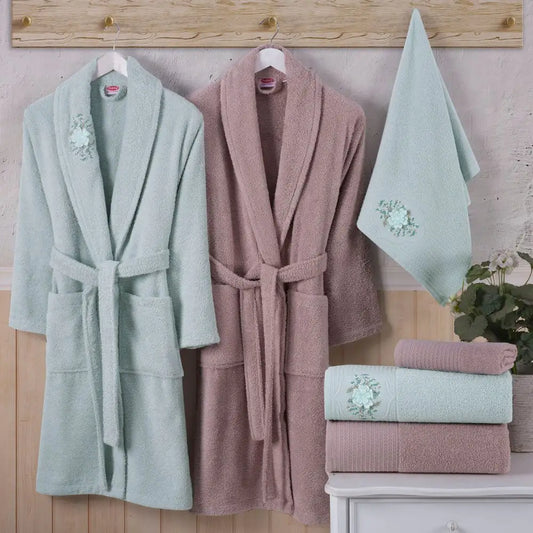 Hobby Line - Cotton Bathic Set - S. Green K. Beige