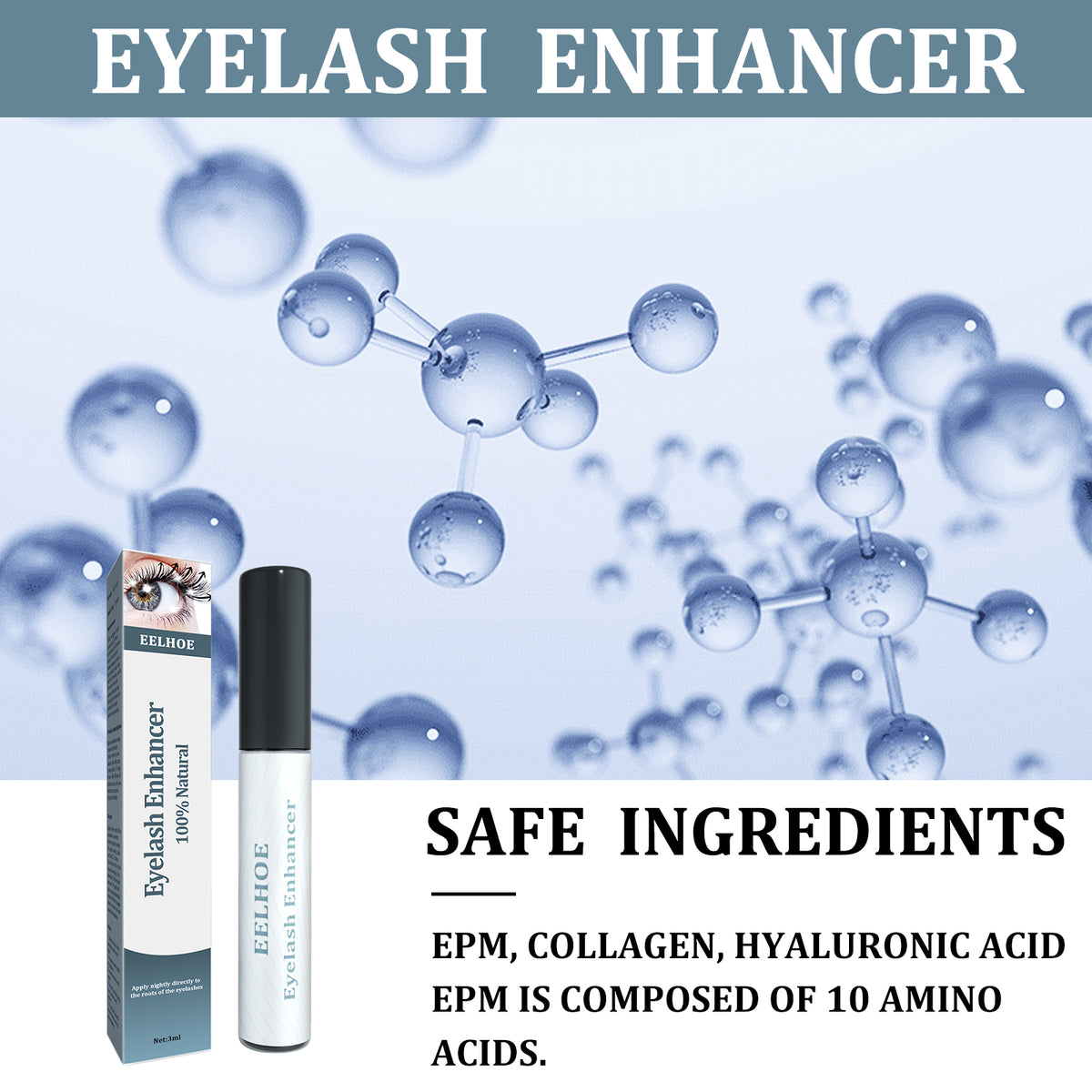 Mascara Black Curling Eyelash Natural Eyebrow Mascara Moisturizing Traceless Lengthening Mascara