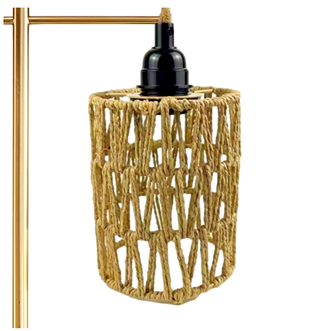 Paper rope lampshade hand woven bamboo lampshade Bohemian style lampshade ﻿