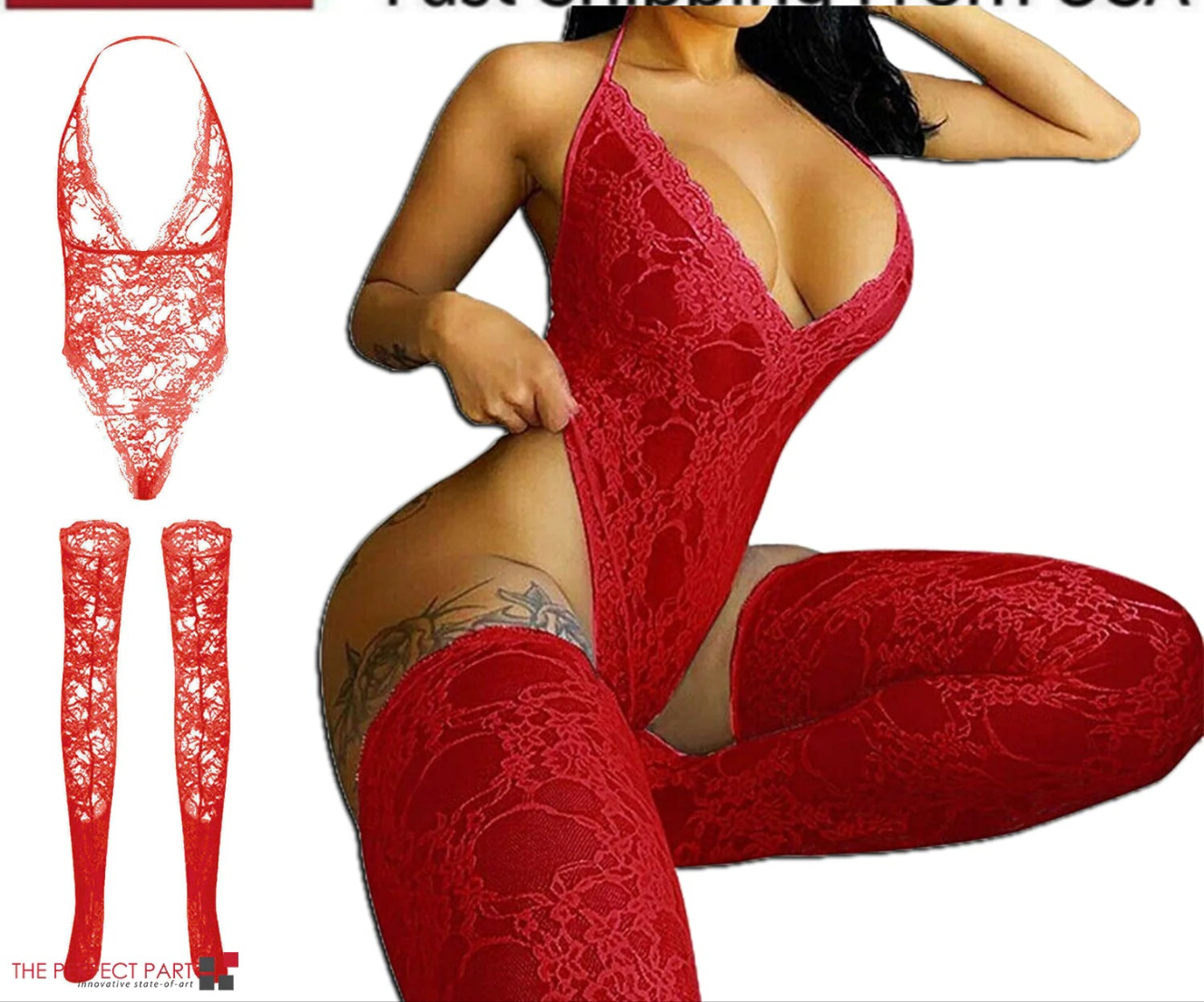 Women Lace Sexy Lingerie Nightwear Babydoll Sleepwear Bodysuit Dress Plus Size