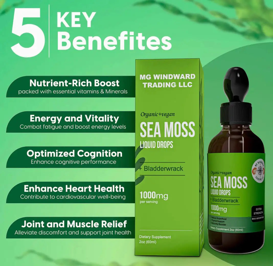 Irish Sea Moss Drops – Organic Wildcrafted, Fast-Acting & Flavorful Liquid Supplement