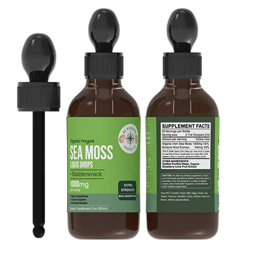 Irish Sea Moss Drops – Organic Wildcrafted, Fast-Acting & Flavorful Liquid Supplement