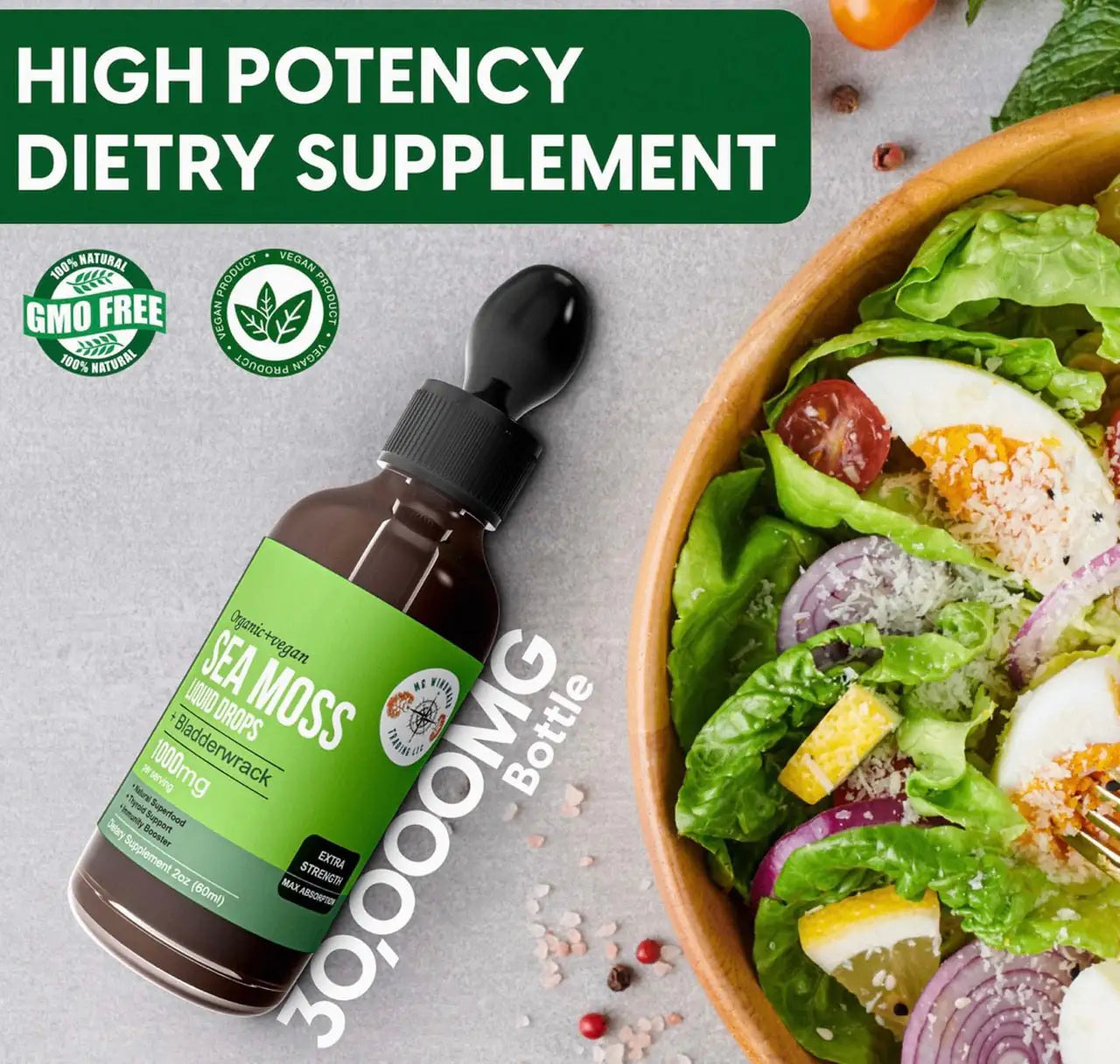 Irish Sea Moss Drops – Organic Wildcrafted, Fast-Acting & Flavorful Liquid Supplement