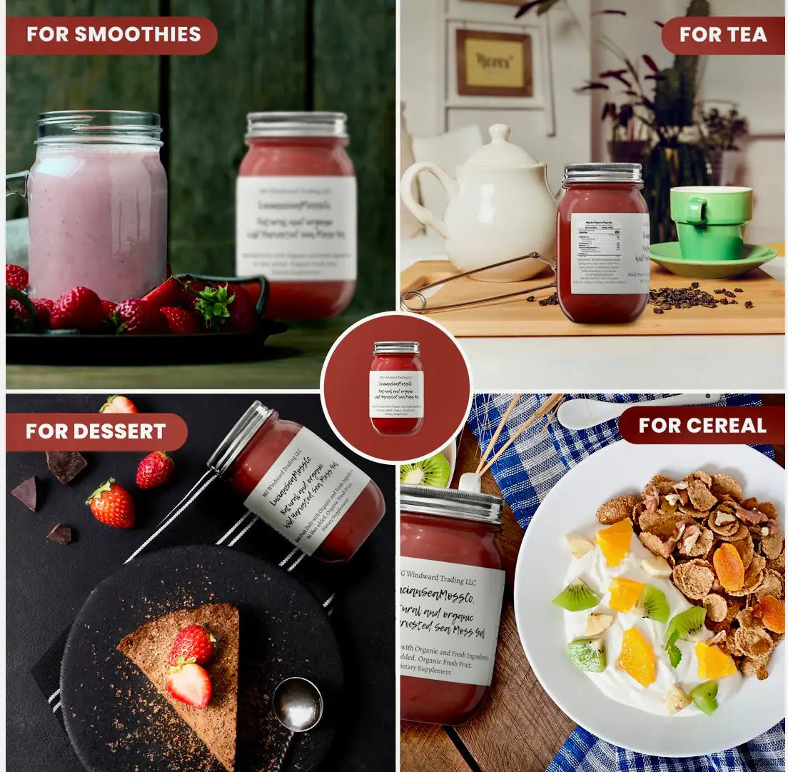 Fresh Organic Blueberry Infused Sea Moss Gel