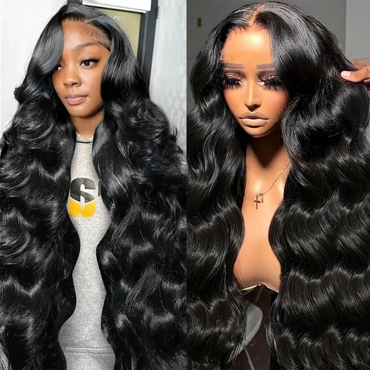 RuiFei Body Wave Lace Front Wigs Human Hair Pre Plucked 13x4 HD Lace Frontal Wigs Human Hair 180 Density Glueless Wigs Human Hair with Baby Hair for Women 30 Inch