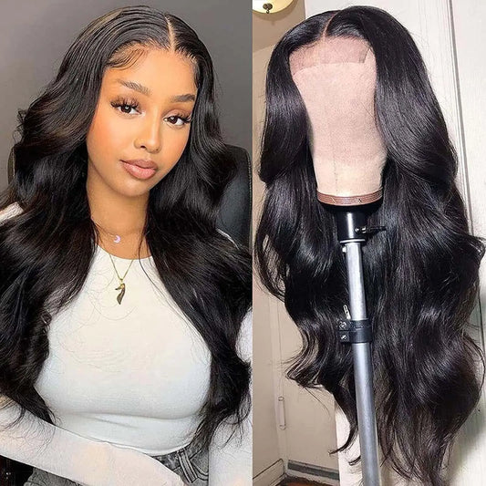 VTAOZI Body Wave Lace Front Wigs Human Hair Pre Plucked for Black Women 4x4 Lace Closure Wigs Human Hair 180% Density Brazilian Glueless Wigs Human Hair 30 Inch