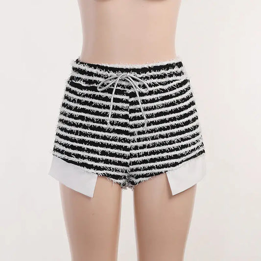Not So Black And White Knitted Shorts