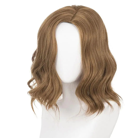 Siudus Mens Brown Curly Wig Anime Shoulder Lenght Wig Natural Fluffy Synthetic Wigs Halloween Cosplay Unisex Wigs
